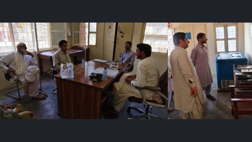 Gwadar DHO Dr Yasir Tahir visits BHU Nigor Sharif to review health services
