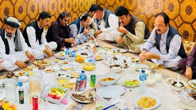 Haji Baz Muhammad Dummar hosts lunch for Loralai Commissioner and DIG in Sanjawi
