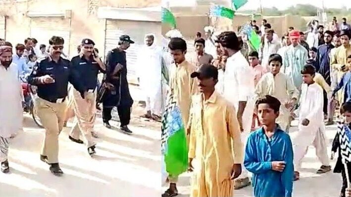 Rabi ul Awwal 12 procession taken out from Ghousia Mosque in Bakhtiarabad, hundreds attend
