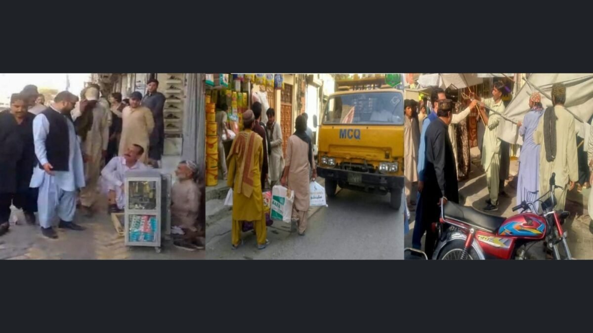Encroachments removed from Mizan Chowk and Liaqat Bazaar in Quetta’s Zarghoon Zone