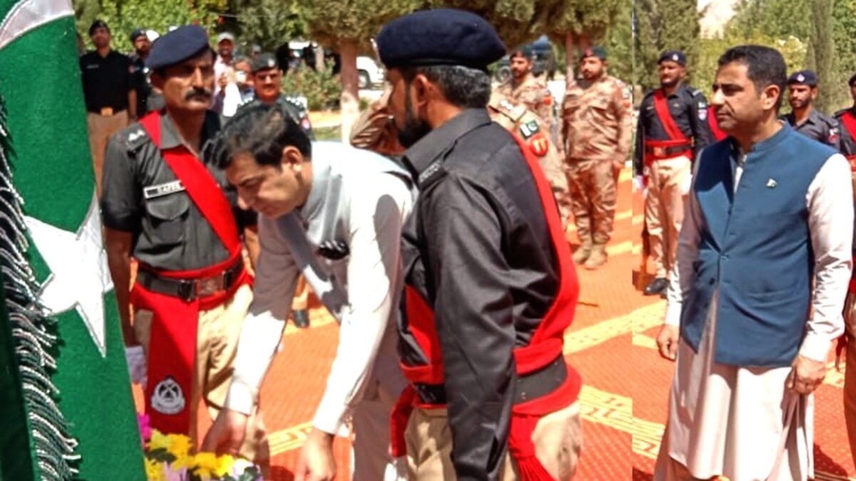 Defence Day marked at Khuzdar Police Lines; Commissioner lays wreath at martyrs’ monument