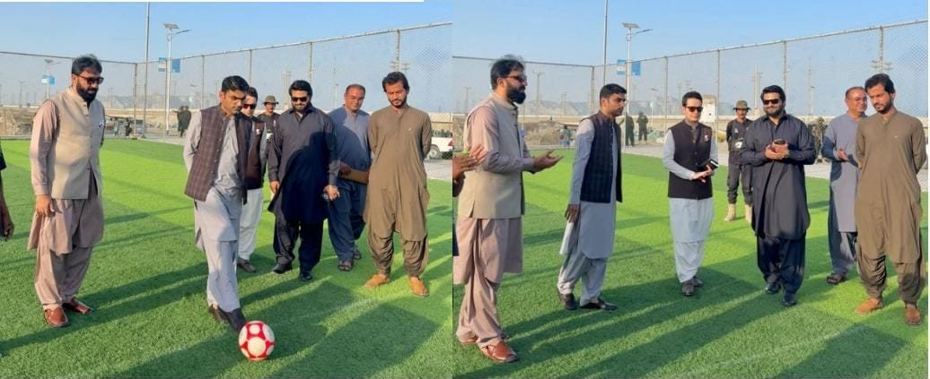 Makran Commissioner inaugurates futsal ground in Gwadar’s Baloch Ward