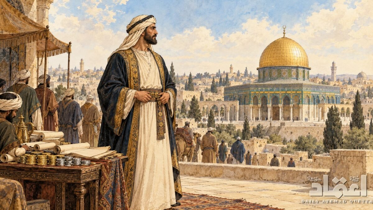 Abd al-Malik ibn Marwan: Arabic offices, new coins and the octagonal domed shrine
