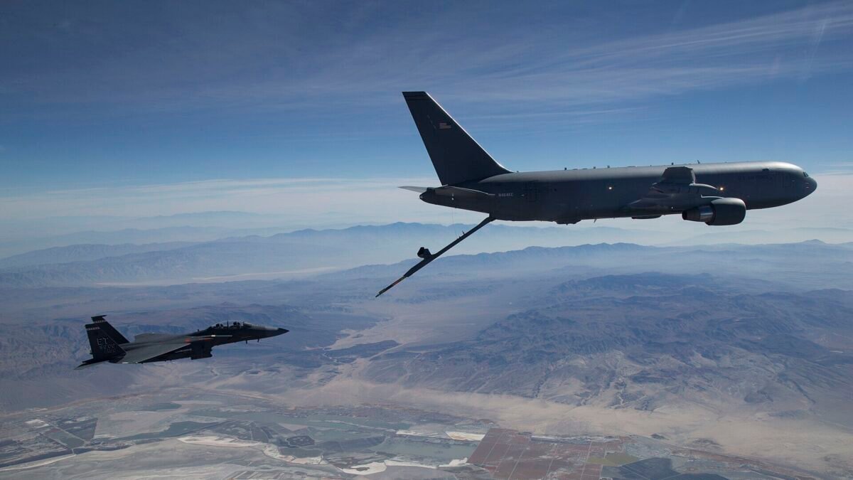 US Air Force readies KC-46 Pegasus refuelling aircraft in Middle East