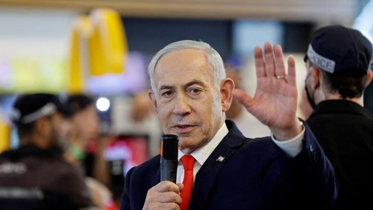 Netanyahu shares AI image of nuclear blast over Tel Aviv two days before election